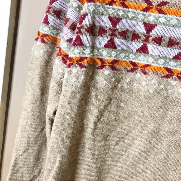 Woolrich wildview crew fair isle sweater wool alpaca brown size medium - Picture 3 of 5